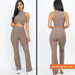 Luxe Feel Mock Neck Two Piece Set - Two Piece Set - Baby Flare - Women's Set